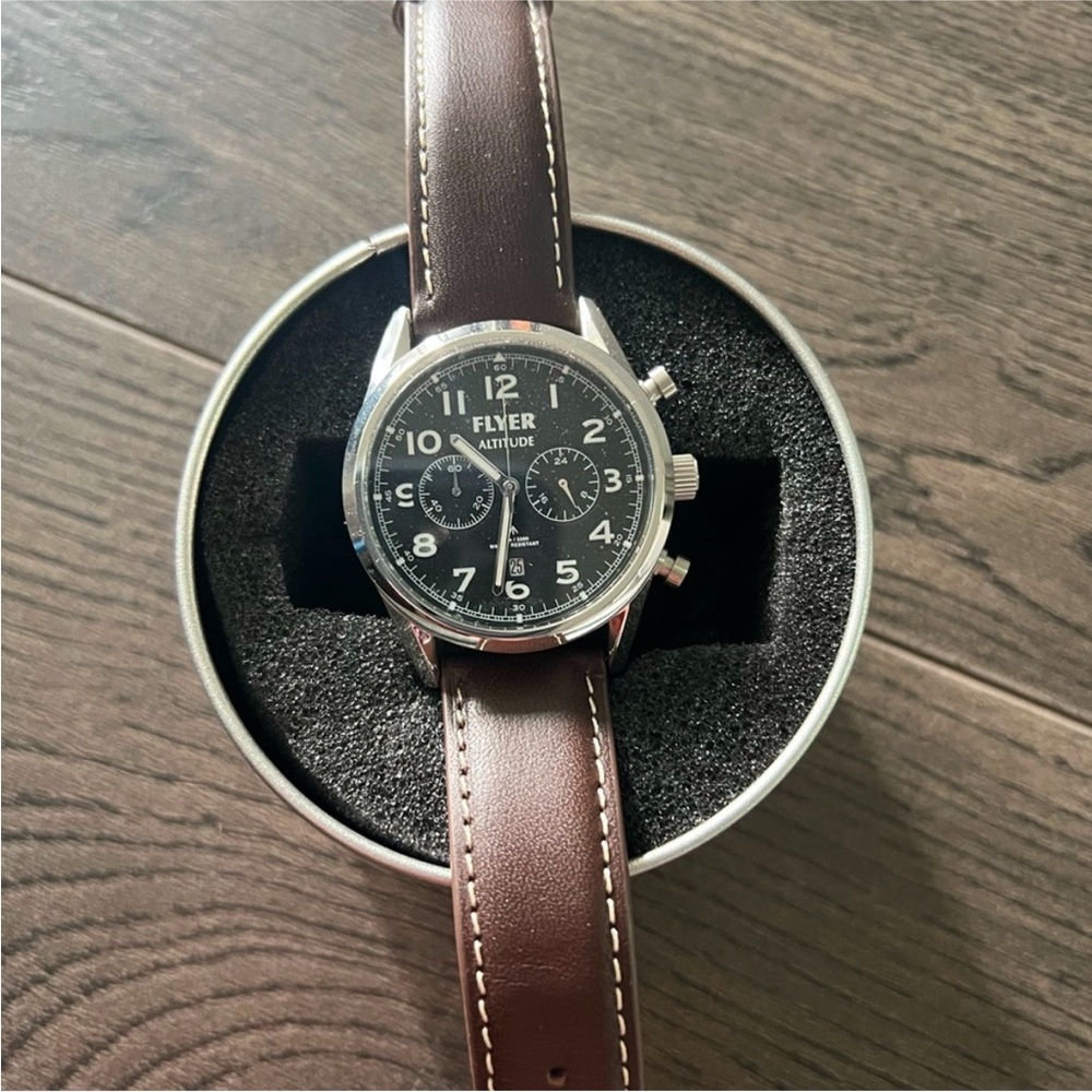 Flyer Altitude Brown Leather Watch